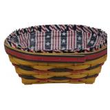Longaberger 1999 Blue Ribbon Bread Basket 5x10x9