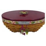 Longaberger 2011 Holly Berry Basket 6x12x10