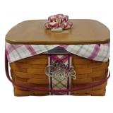 Longaberger 2013 Plaid Tithings Basket 7.5x12x12