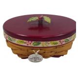Longaberger 2011 Little Holly Berry Basket 3.5x6x6
