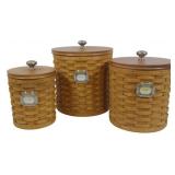 Longaberger 2003 Flour, Sugar, & Coffee Set