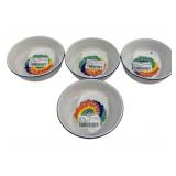 4 Fiesta Tied & Dyed Bowls 5.5"
