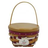 Longaberger 2017 Snow Ball Basket 6.5x4.5"