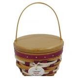 Longaberger 2017 Snow Ball Basket 6.5x4.5"