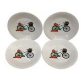 4 Fiesta Harvest Vintage Bicycle 9" Plates