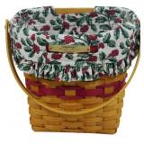 Longaberger 1998 Glad Tidings Basket 8.5x9x6