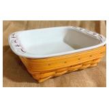 Longaberger 8x8 Casserole Dish w/ Basket
