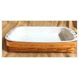 Longaberger 9x13 Casserole Dish w/ Basket