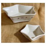 2 Longaberger Woven Traditions Star Dishes