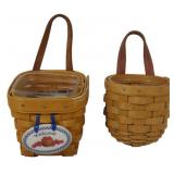 Longaberger 2 Wall Hanging Baskets
