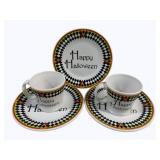 5 Fiesta Happy Halloween Plates & Cups