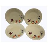 4 Fiesta Leaf Plates 9"