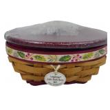 Longaberger 2011 Little Holly Berry Basket 3.5x7x5
