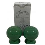 Pair Green Fiesta Salt & Pepper Shakers