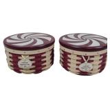 Pr Longaberger 2009 Peppermint Twist Baskets