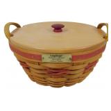 Longaberger 1999 Popcorn Basket 6x10.5