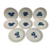 8 Fiesta Coastal Seahorse 7" Plates