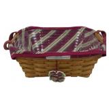 Longaberger 2005 Silver Bells Basket 4x12x12