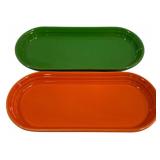 2 Fiesta Oval Trays 6 x 12