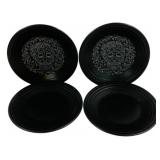 4 Fiesta Skull & Vine Plus 2 9" Plates