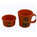 2pcs Fiestaware Pumpkin Themed Dishes
