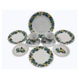 10pcs Fiestaware Fall Fantasy in Blue Dishes