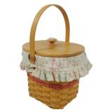 Longaberger 2001 Vintage Blossoms Basket 8x6x7
