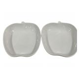 Fiesta Everyday White Apple Plates 7.5 x 8.5