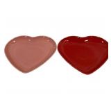 Pair Fiesta Heart Plates 9 x 9