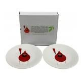2 Fiesta Charley Harper Cardinal 9" Plates