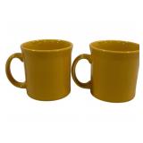 2 Fiesta Marigold Mugs 3.75"