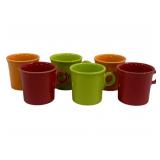 6 Fiesta Mugs 3.5"