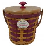 Longaberger Peppermint Stripe Basket 6x4.5"