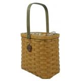 Longaberger 2003 Autumn Tote Basket 16x6.5x9