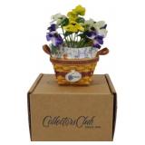 Longaberger 2010 Mini Pansy Basket with Box