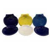 6 Fiesta Shell Plates 8.5"