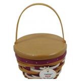 Longaberger 2017 Snow Ball Basket 7x4.5