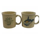 2 Fiesta Lost Aqppalachia Mugs 3.5"