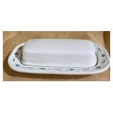 Longaberger Woven Traditions Green Butter Dish