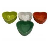 4 Fiesta Heart Bowls 6 x 6