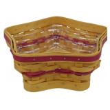Longaberger 2001 Red Little Star Basket 3x7.5"