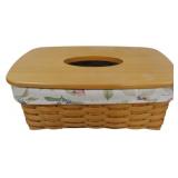 Longaberger 2000 Long Tissue Basket 5x12.5x7.5