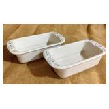 2 Longaberger Mini Loaf Pans 8 x 4 x 2.5