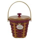 Longaberger 2007 Peppermint Stripe Basket 5.5x4.5"