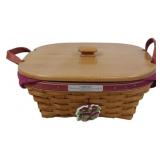 Longaberger 2005 Silver Bells Basket 5x12x12