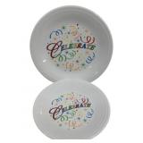 2 Fiesta Celebrate 9" & 12" Plates