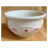 4 Longaberger Woven Traditions Red Dessert Bowls