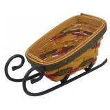Longaberger 1999 Sleigh Basket 4x8x3.5