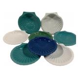 8 Fiesta Shell Plates 8.5"