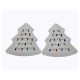 2 Fiesta Christmas Tree Trays 10 x 9